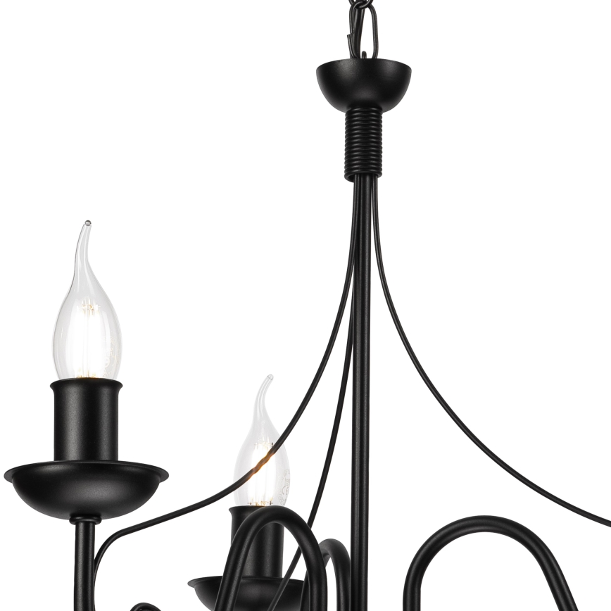 Hanglamp aan een ketting DONATO 3xE14/40W/230V zwart