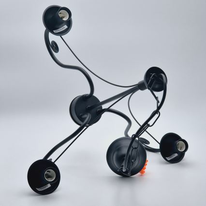 Hanglamp aan een ketting DONATO 3xE14/40W/230V zwart
