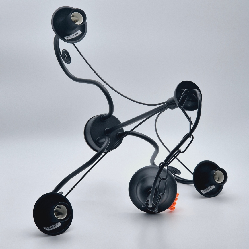 Hanglamp aan een ketting DONATO 3xE14/40W/230V zwart
