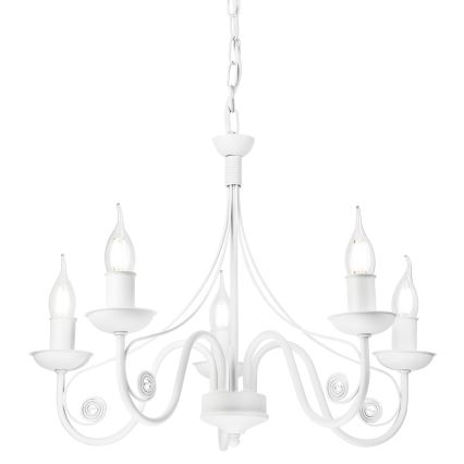 Hanglamp aan een ketting DONATO 5xE14/40W/230V wit