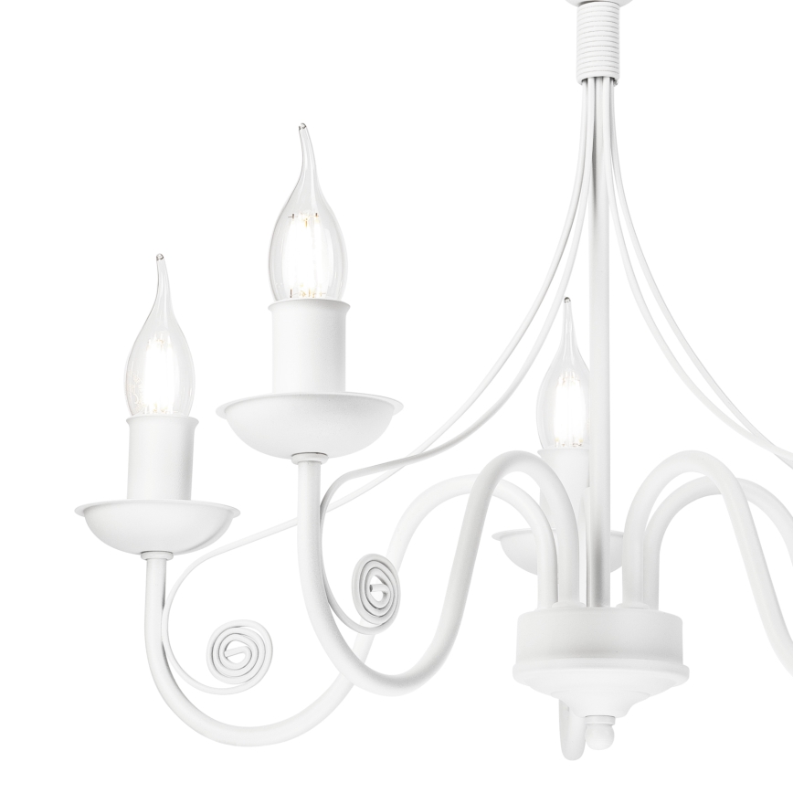 Hanglamp aan een ketting DONATO 5xE14/40W/230V wit