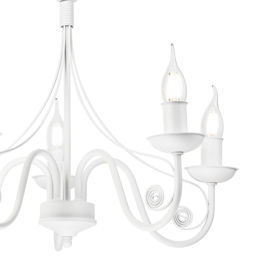 Hanglamp aan een ketting DONATO 5xE14/40W/230V wit