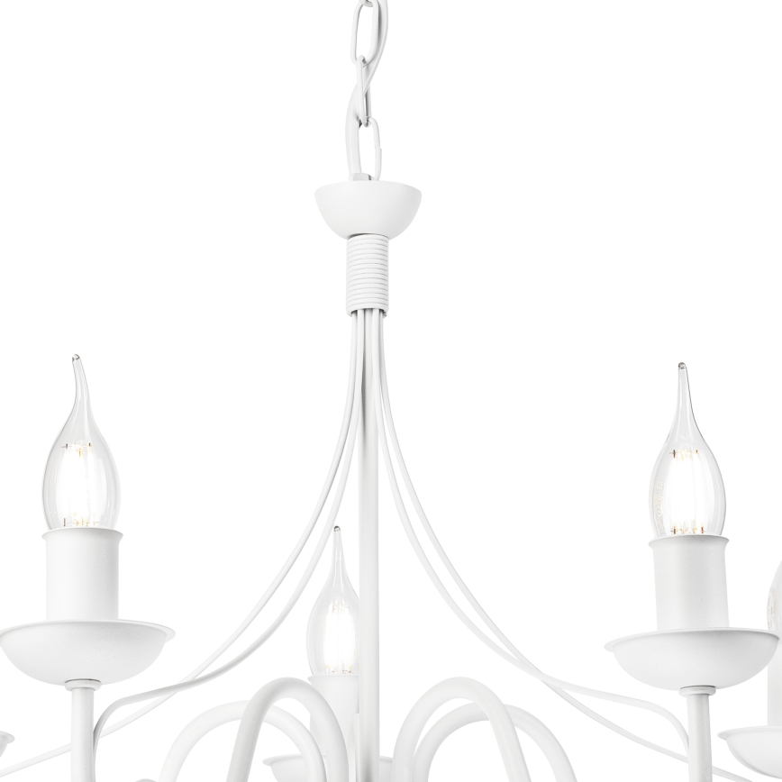 Hanglamp aan een ketting DONATO 5xE14/40W/230V wit