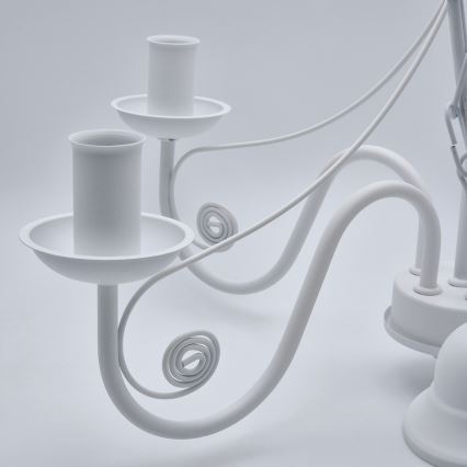 Hanglamp aan een ketting DONATO 5xE14/40W/230V wit
