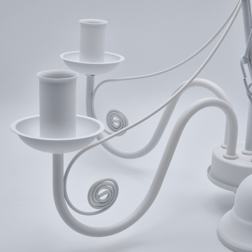 Hanglamp aan een ketting DONATO 5xE14/40W/230V wit