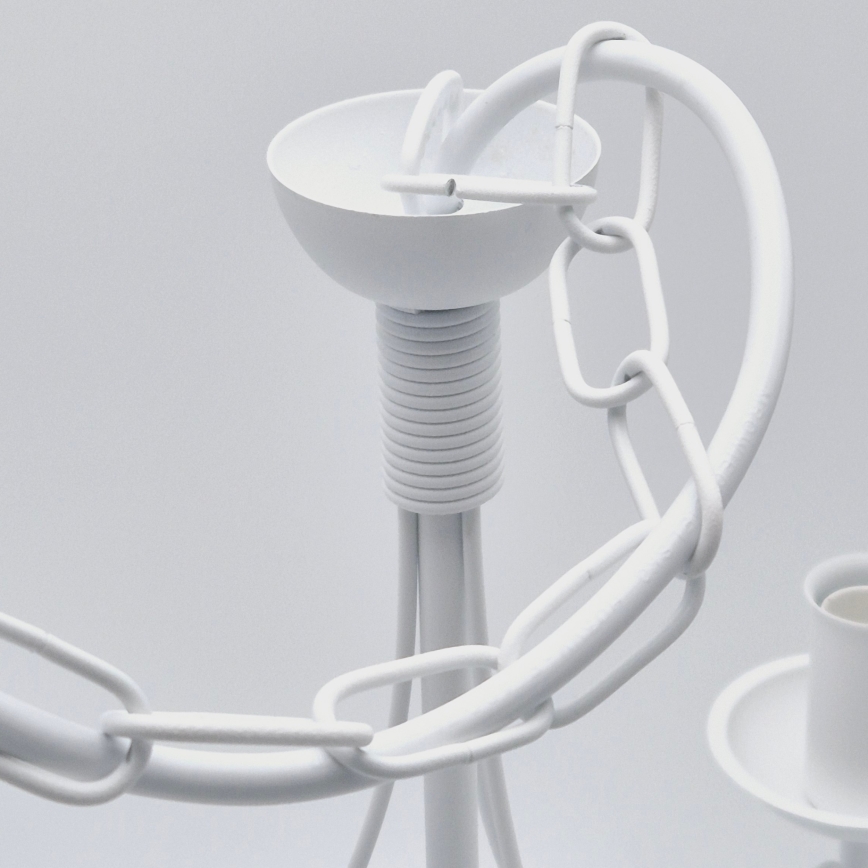 Hanglamp aan een ketting DONATO 5xE14/40W/230V wit