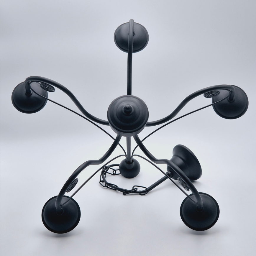 Hanglamp aan een ketting DONATO 5xE14/40W/230V zwart