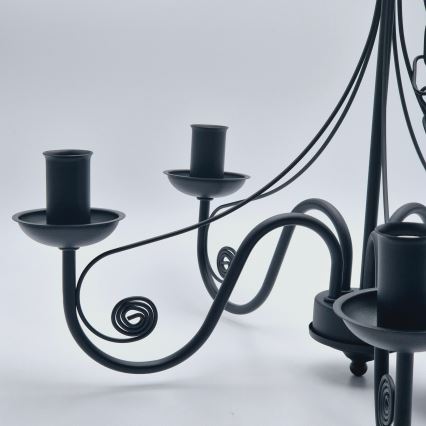 Hanglamp aan een ketting DONATO 5xE14/40W/230V zwart