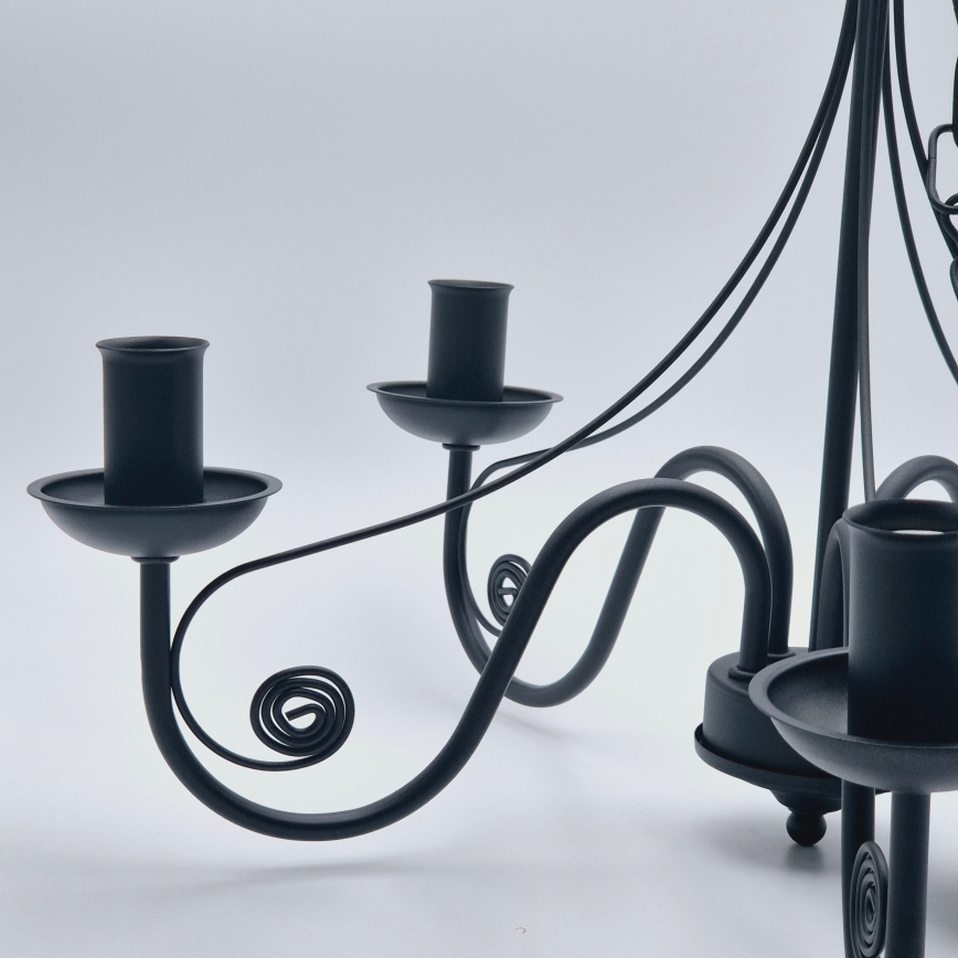 Hanglamp aan een ketting DONATO 5xE14/40W/230V zwart