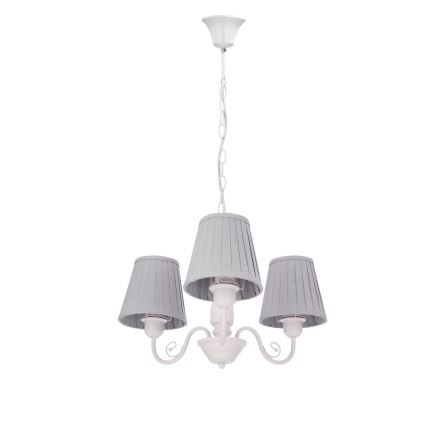 Hanglamp aan een ketting FIREZ 3xE27/40W/230V wit/grijs