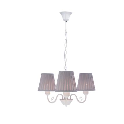 Hanglamp aan een ketting FIREZ 3xE27/40W/230V wit/grijs