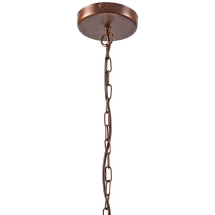 Hanglamp aan een ketting GINA 3xE27/60W/230V bruin