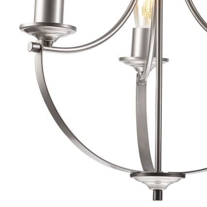 Hanglamp aan een ketting GINA 3xE27/60W/230V chroom