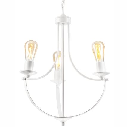 Hanglamp aan een ketting GINA 3xE27/60W/230V wit