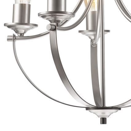 Hanglamp aan een ketting GINA 5xE27/60W/230V chroom