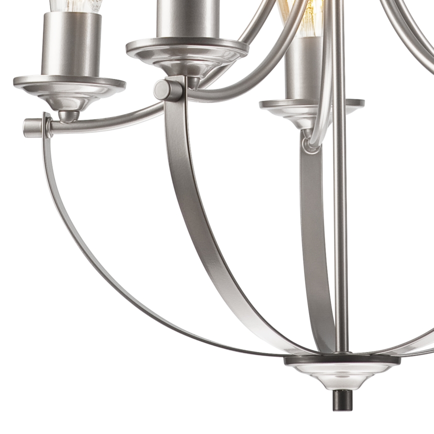 Hanglamp aan een ketting GINA 5xE27/60W/230V mat chroom