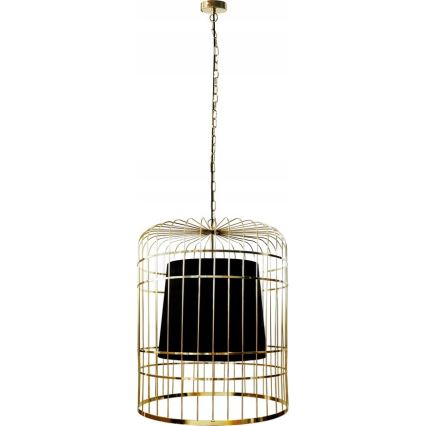 Hanglamp aan een ketting LONGIS 2xE27/60W/230V diameter 60 cm goud/zwart