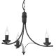 Hanglamp aan een ketting LUCY 3xE14/60W/230V zwart
