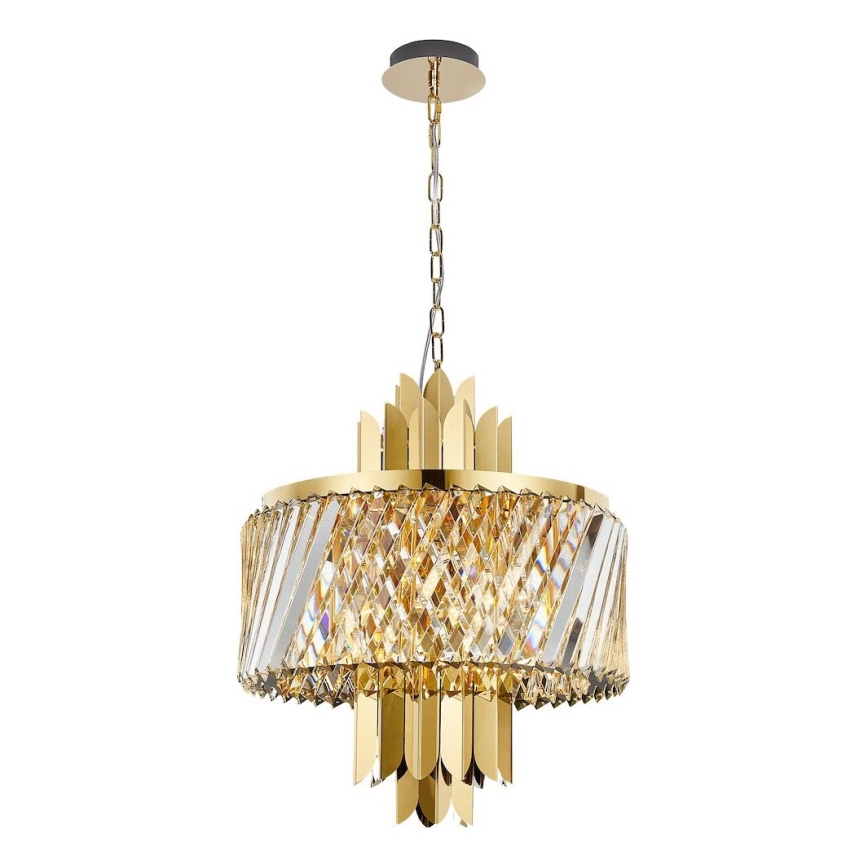 Hanglamp aan een ketting MARGOT 6xE14/40W/230V diameter 43 cm goud