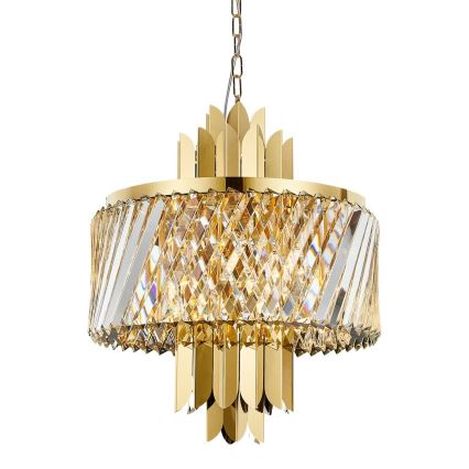 Hanglamp aan een ketting MARGOT 6xE14/40W/230V diameter 43 cm goud