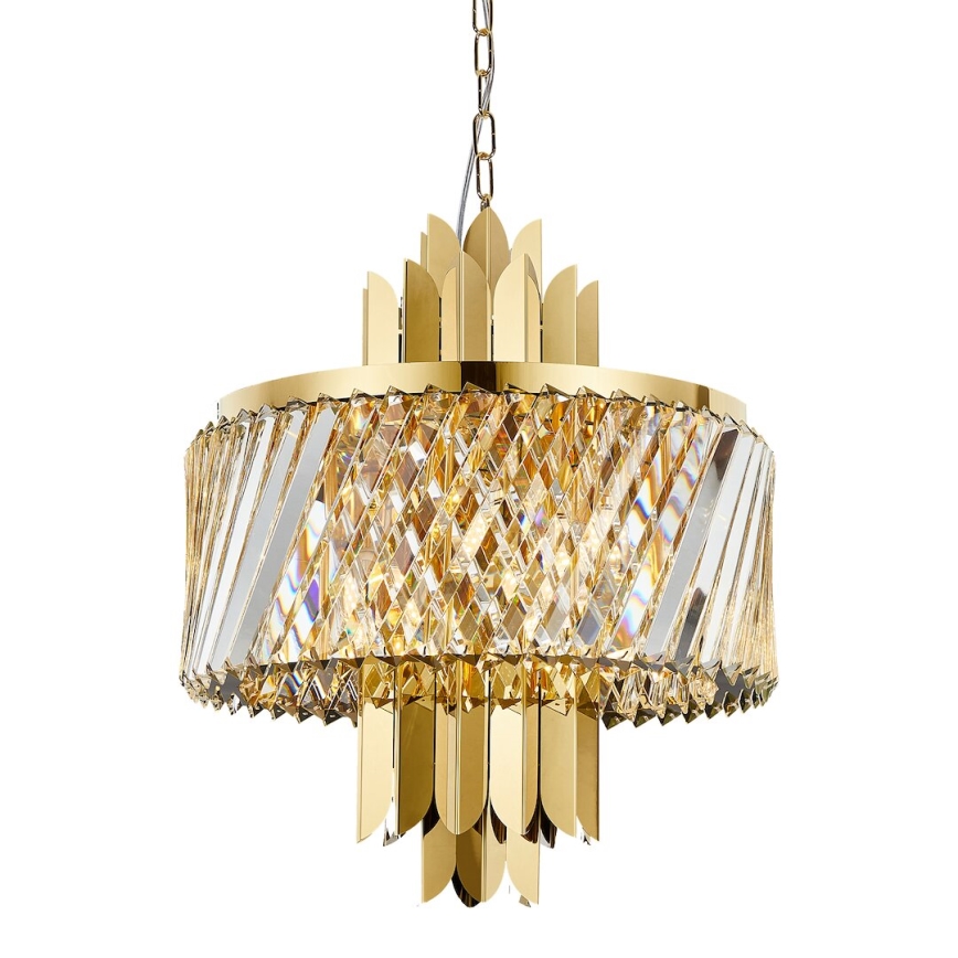 Hanglamp aan een ketting MARGOT 6xE14/40W/230V diameter 43 cm goud