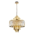 Hanglamp aan een ketting MARGOT 9xE14/40W/230V diameter 55 cm goud
