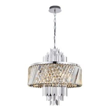 Hanglamp aan een ketting MARGOT 9xE14/40W/230V mat chroom