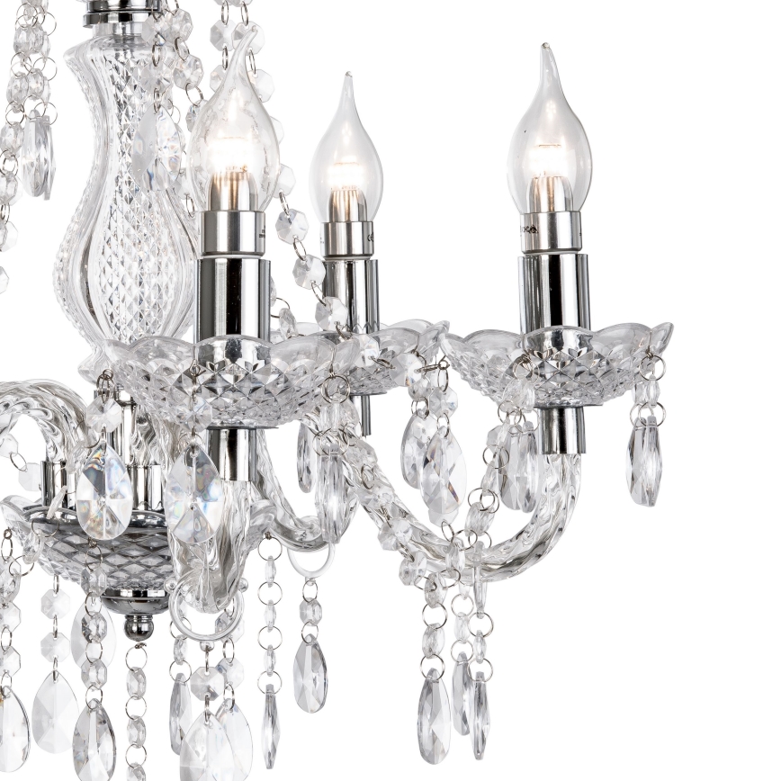 Hanglamp aan een ketting MARIE 5xE14/40W/230V glanzend chroom