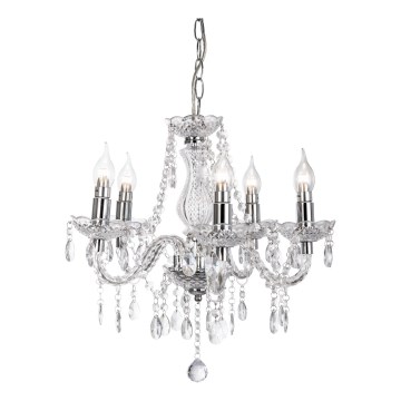 Hanglamp aan een ketting MARIE 5xE14/40W/230V glanzend chroom
