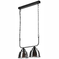 Hanglamp aan een ketting MARIO 2xE27/60W/230V chroom