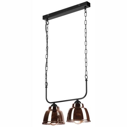 Hanglamp aan een ketting MARIO 2xE27/60W/230V messing