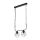 Hanglamp aan een ketting MORGAN 2xE27/60W/230V zwart/chroom