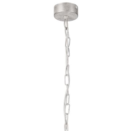 Hanglamp aan een ketting NOEMI 1xE27/60W/230V diameter 35 cm zilver