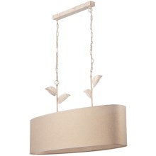 Hanglamp aan een ketting NOEMI 2xE27/60W/230V goud
