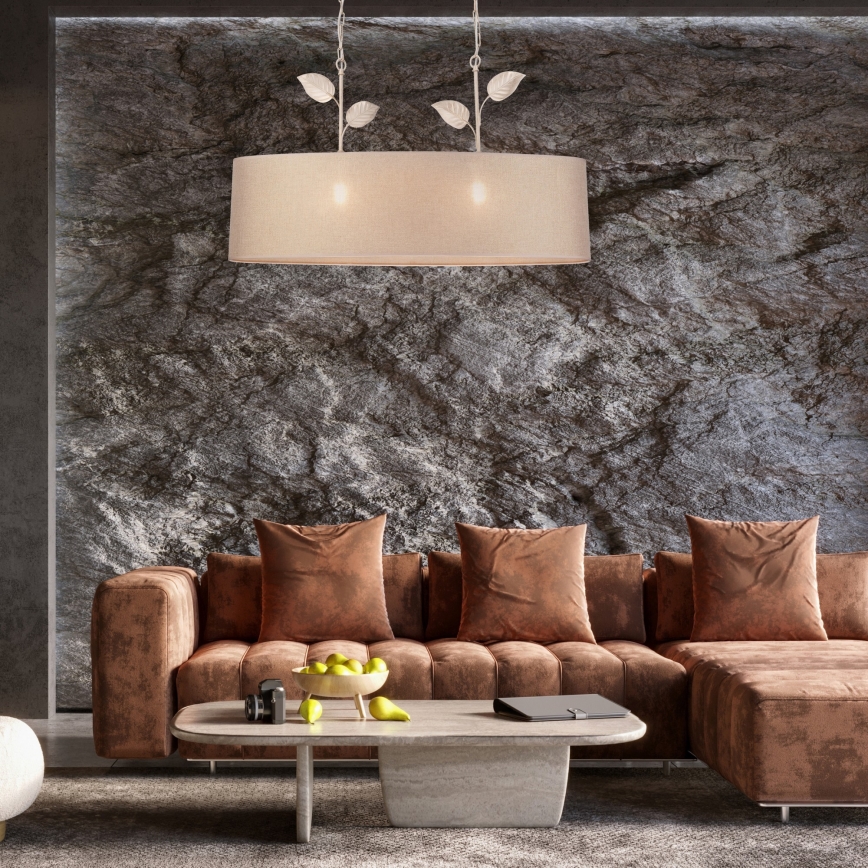 Hanglamp aan een ketting NOEMI 2xE27/60W/230V goud