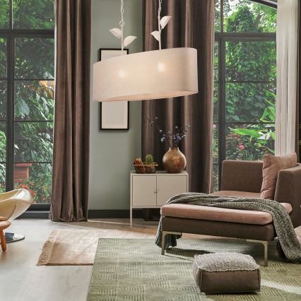 Hanglamp aan een ketting NOEMI 2xE27/60W/230V goud