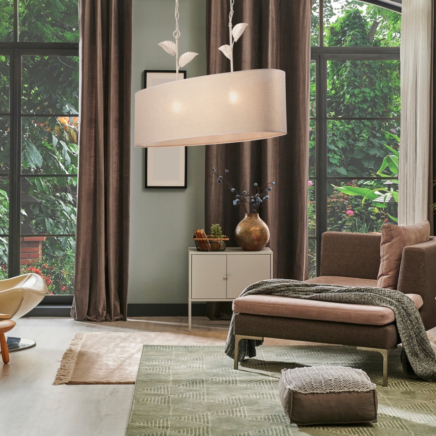 Hanglamp aan een ketting NOEMI 2xE27/60W/230V goud