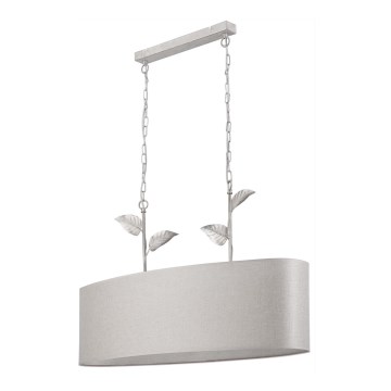 Hanglamp aan een ketting NOEMI 2xE27/60W/230V zilver