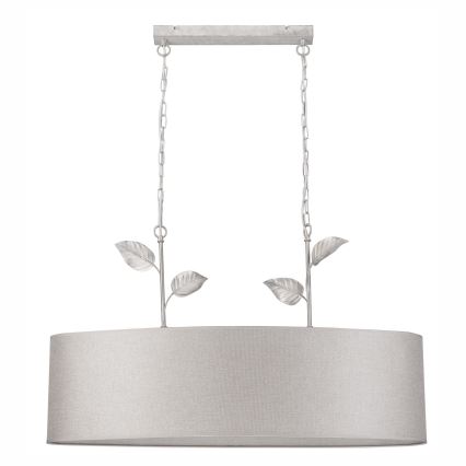 Hanglamp aan een ketting NOEMI 2xE27/60W/230V zilver