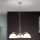 Hanglamp aan een ketting OLD LAMP 3xE27/40W/230V diameter 65 cm wit/messing