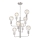 Hanglamp aan een ketting ORLANDO 8xE27/60W/230V zilver