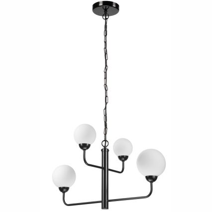 Hanglamp aan een ketting OSCAR 4xG9/5W/230V zwart