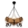 Hanglamp aan een ketting QUEEN 3xE14/40W/230V beuken - FSC gecertificeerd