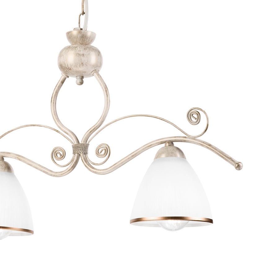 Hanglamp aan een ketting RETRO 2xE27/60W/230V goud/patina