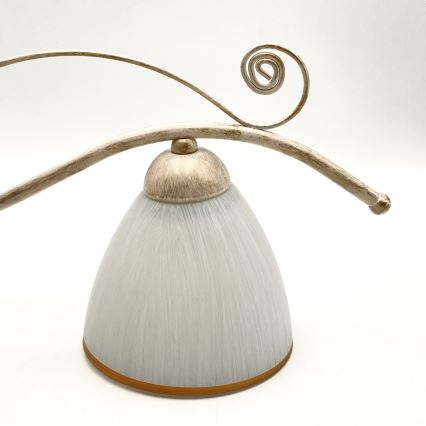 Hanglamp aan een ketting RETRO 2xE27/60W/230V goud/patina