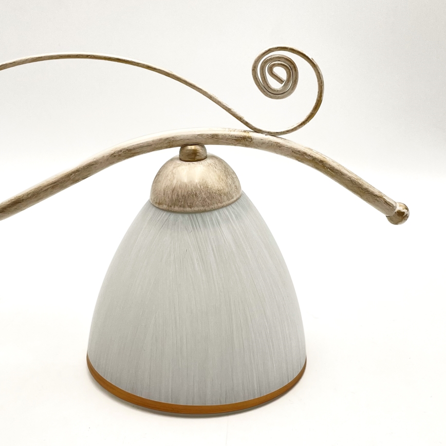 Hanglamp aan een ketting RETRO 2xE27/60W/230V goud/patina