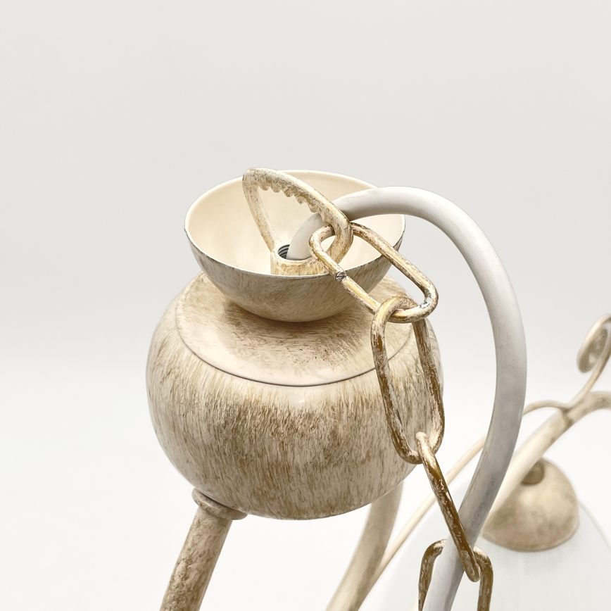 Hanglamp aan een ketting RETRO 2xE27/60W/230V goud/patina