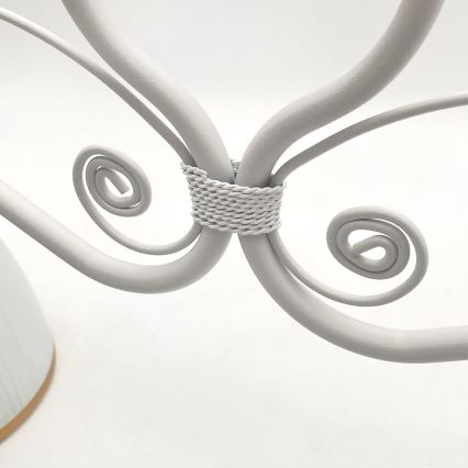 Hanglamp aan een ketting RETRO 2xE27/60W/230V mat wit