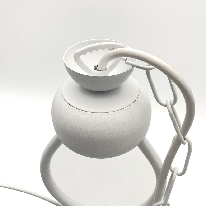 Hanglamp aan een ketting RETRO 2xE27/60W/230V mat wit