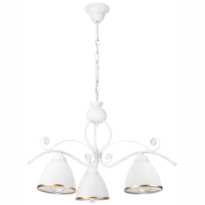 Hanglamp aan een ketting RETRO II 3xE27/60W/230V wit